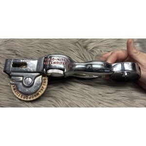 Vintage Early DYMO-Mite TAPEWRITER Label Maker Metal M-22 Hand Embossing Tool